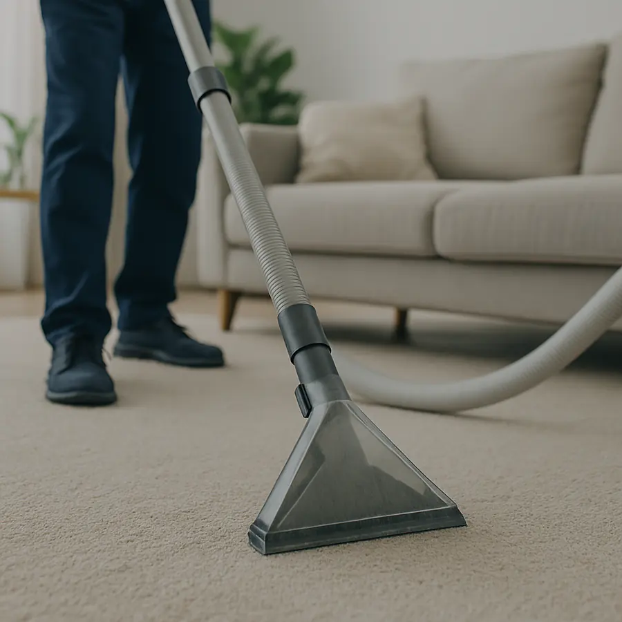 Before and after professional carpet cleaning result in a UK home